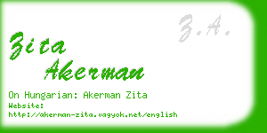 zita akerman business card